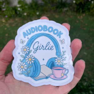 Audiobook Girlie Die Cut Sticker