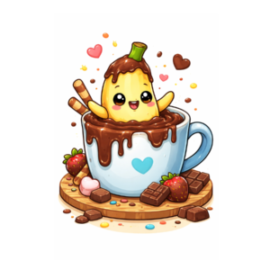 Kawaii Banana Die Cut Sticker