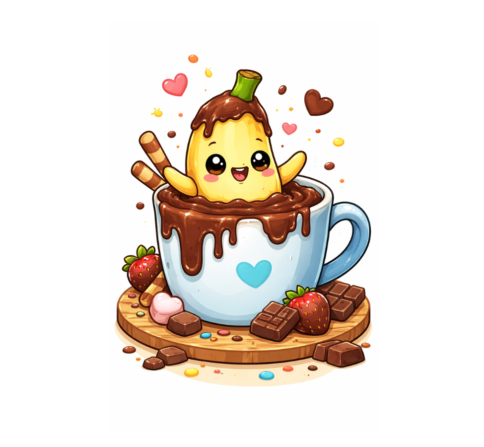Kawaii Banana Die Cut Sticker