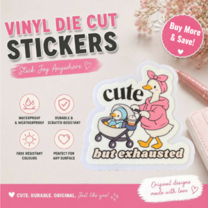 Cute But Exhausted Mama Goose Sticker
