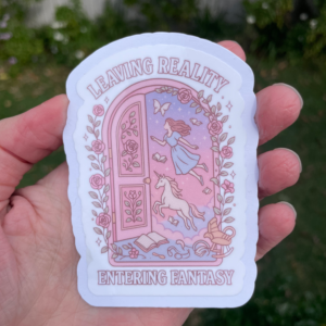 Leaving Reality Entering Fantasy Die Cut Vinyl Sticker