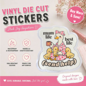 Mum Life Best Life Send Help Mama Goose Sticker