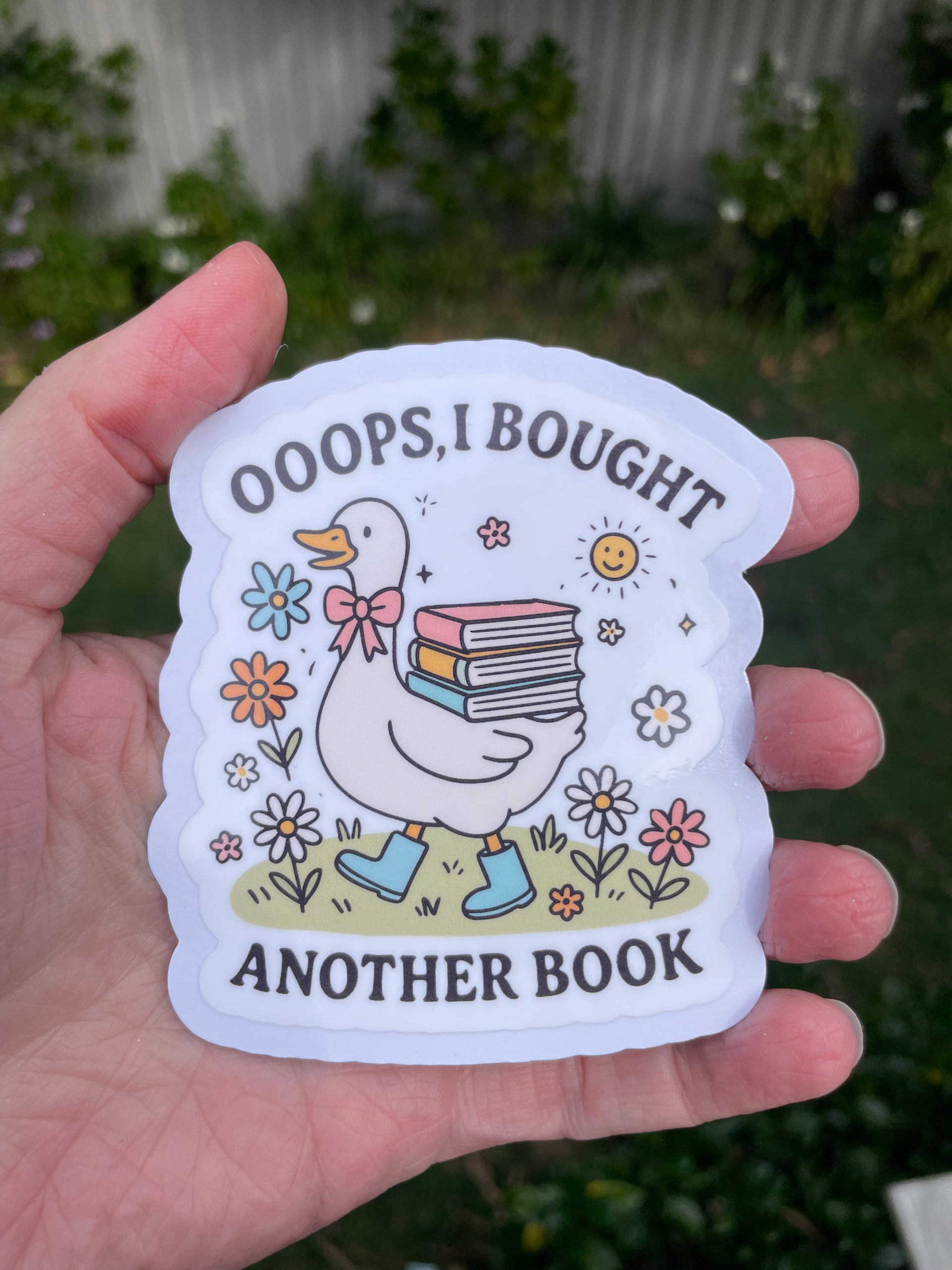Oops I Bought Another Book Die Cut Sticker