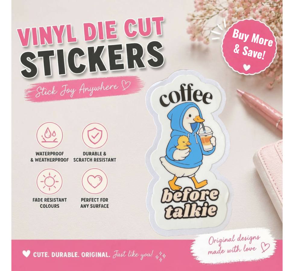 Mama Goose Coffee Before Talkie Sticker