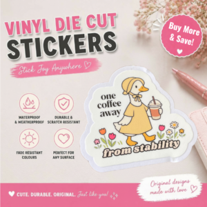 One Coffee Away From Stability Mama Goose Sticker