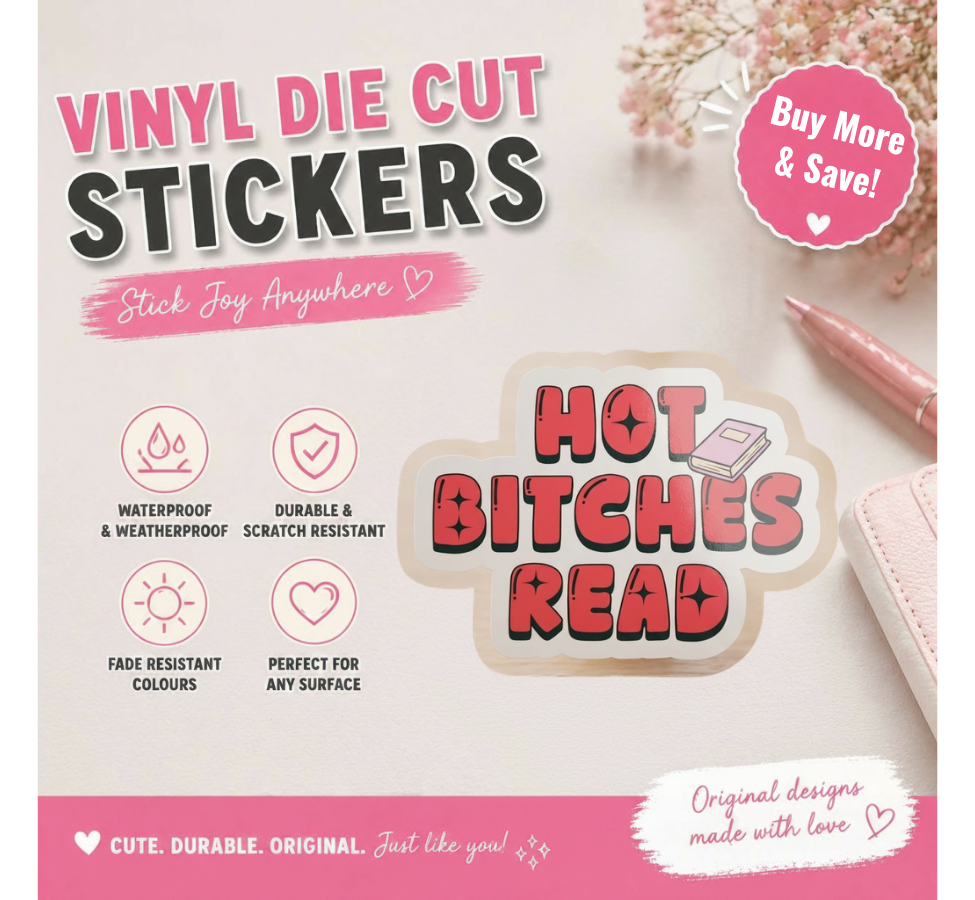 Hot Bitches Read Vinyl Sticker