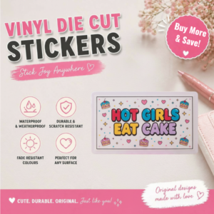 Hot Girls Eat Cake Vinyl Sticker