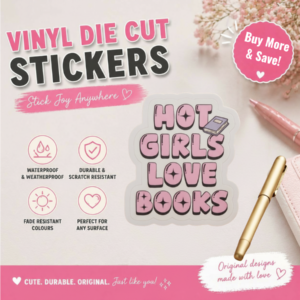 Hot Girls Love Books Vinyl Sticker