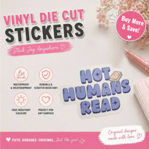 Hot Humans Read Vinyl Sticker