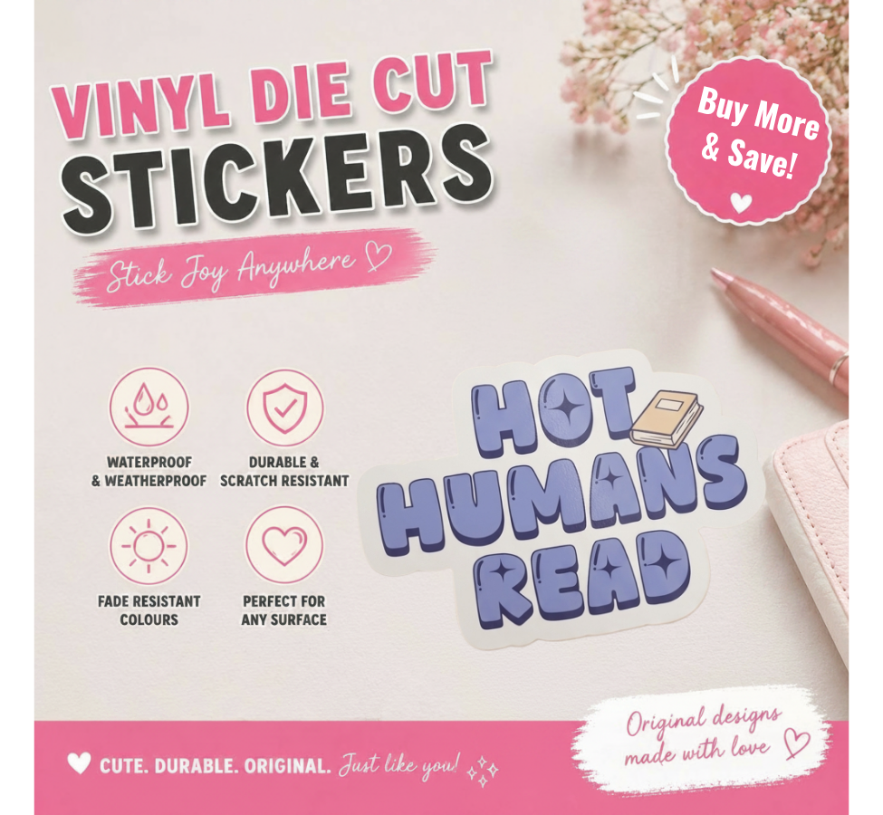 Hot Humans Read Vinyl Sticker