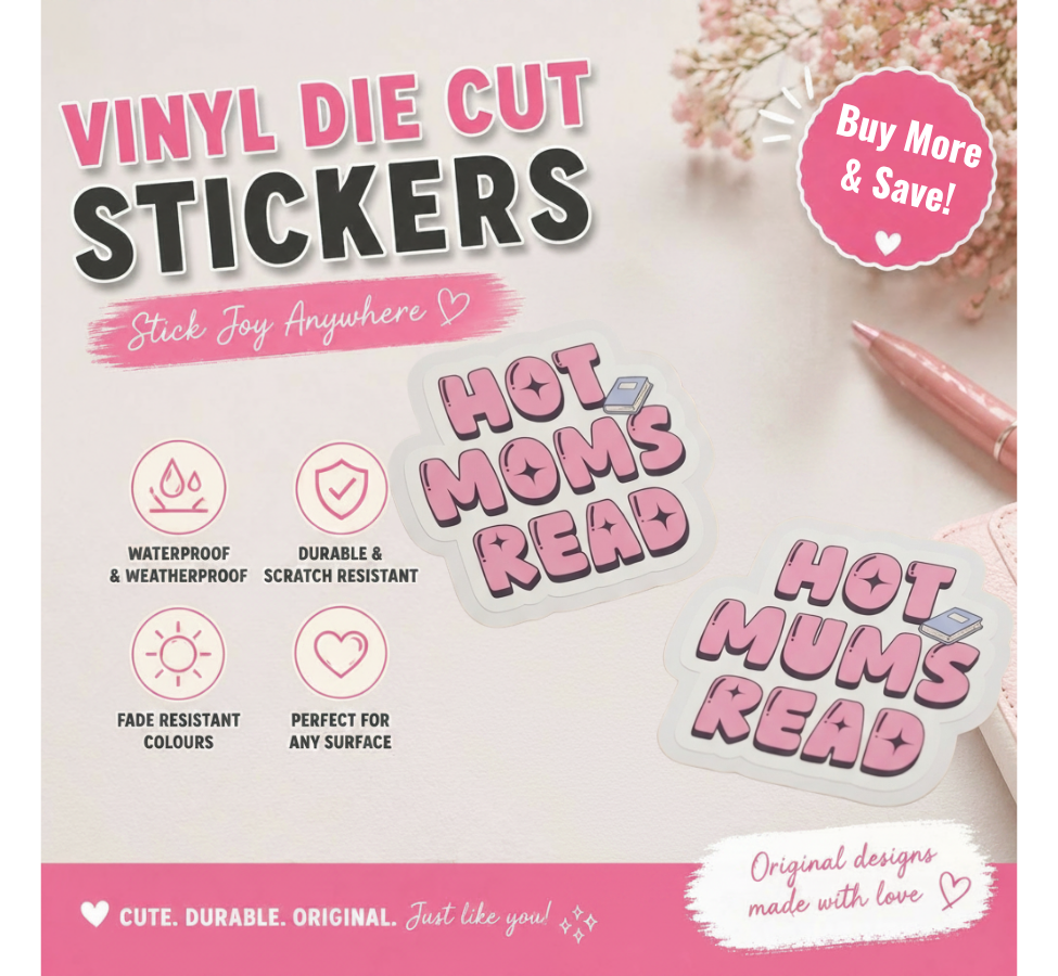 Hot Moms Read / Hot Mums Read Vinyl Sticker