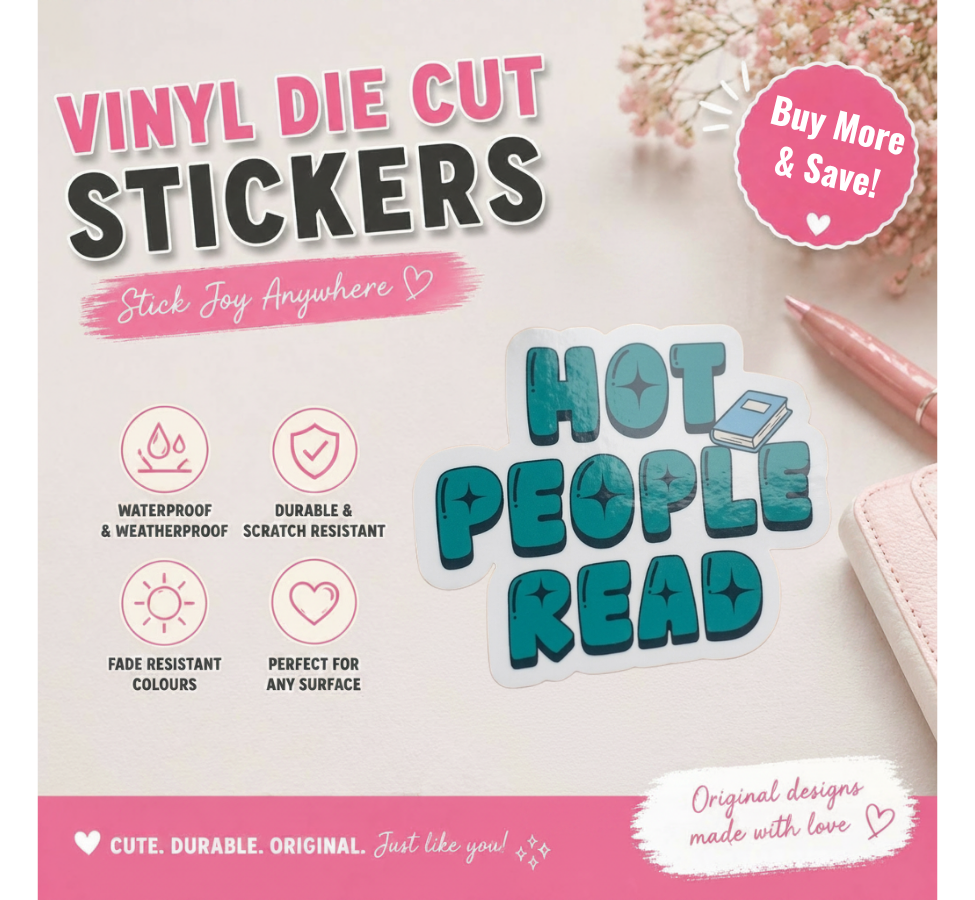 Hot People Read Vinyl Sticker